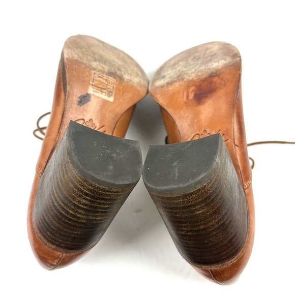 Patricia Nash Anna Shoes 9.5 Brown Leather Oxford Block Heel Womens - Picture 12 of 14